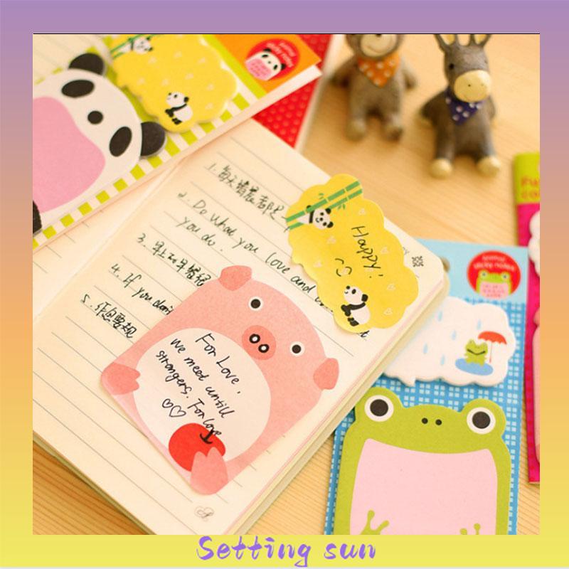 Imoda Kawaii Animals 20 Post-It Notes Waktu Merekam Post-It Notes Catatan Pelajar/Kantor TN