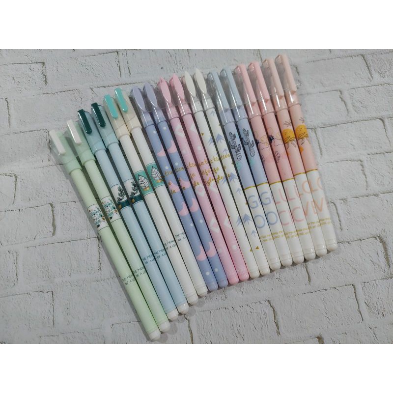 

(6pc)Bulpen Body full colour tinta Hitam/ Gel Pen