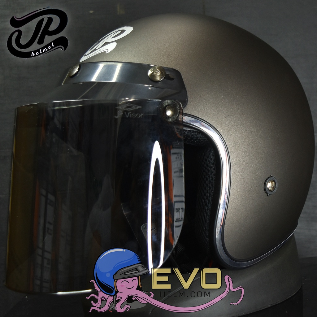 HELM BOGO JPX_JP NEW BIGIE_SOLID - GUN METAL DOFF / SILVER