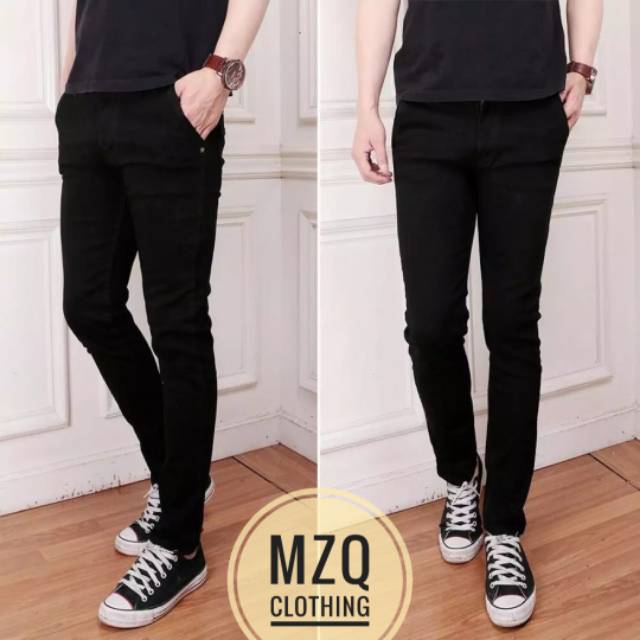 CELANA JEANS HITAM PRIA / CELANA PENSIL HITAM PRIA / CELANA SKINNY PRIA 27 sampai 32