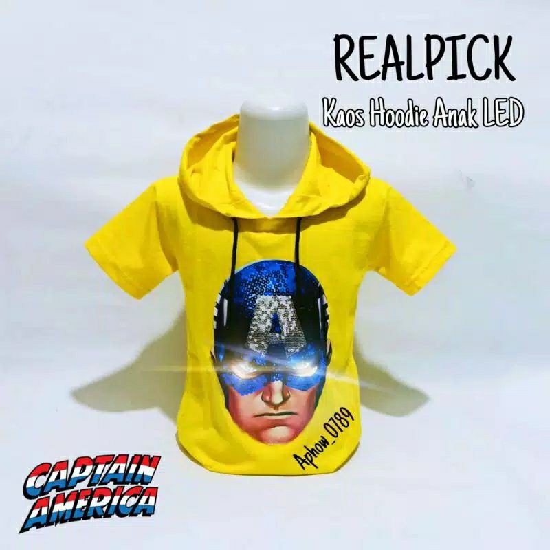 KAOS ANAK HOODIE MOTIF AVENGER SUPERHERO - REALPICK