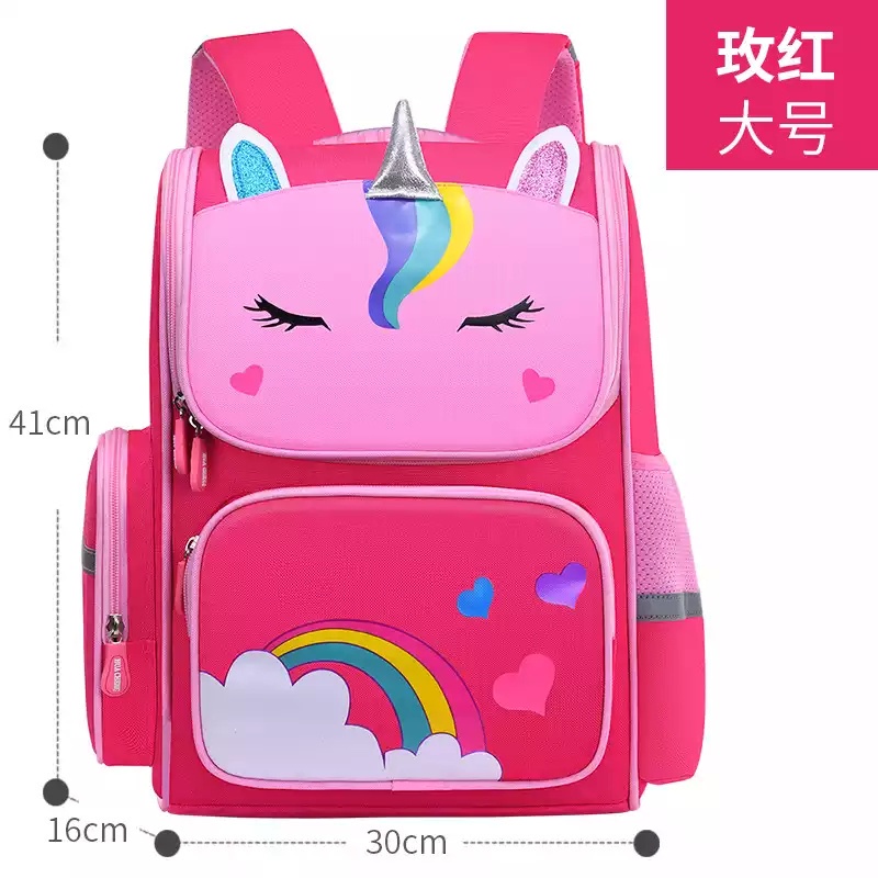 Tas Anak Sekolah Laki laki Simple SD SMP SMA Ransel Backpack Cowok Cewek Remaja Lucu Unicorn