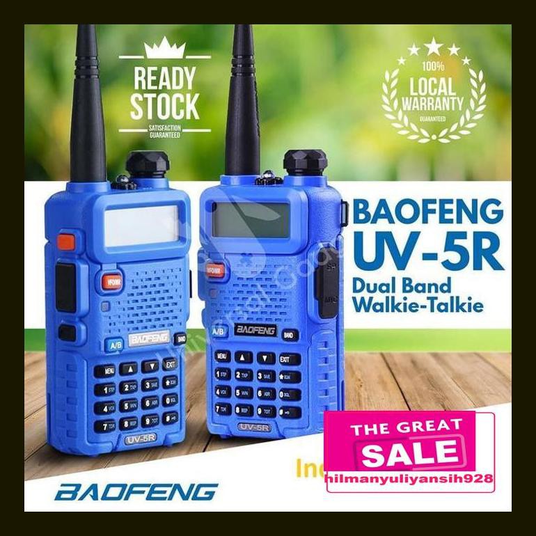 Hil4Dtlop Ht Handy Talky Uv 5R Baofeng Uv5R Biru Tlp60Hila