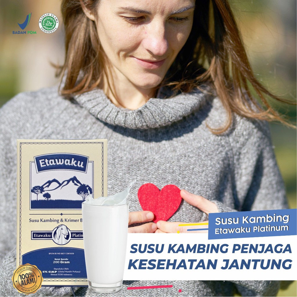 

ETAWAKU PLATINUM - SUSU KAMBING ETAWA / ANAK SEHAT / RENDAH LEMAK BERGIZI BEBAS / SUSU UHT / FORMULA