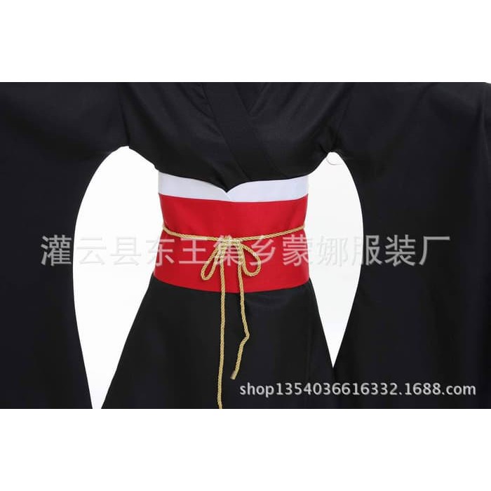 CC-13 black kimono yukata hitam miku vocaloid cosplay costume kostum