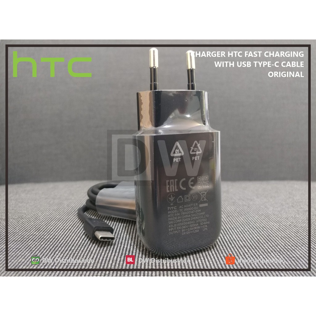 CHARGER HTC FAST CHARGING 10 U11 U12 U19E DESIRE 10 12 19 X9 X10 A9S EXODUS BUTTERFLY 2 3 ORIGINAL