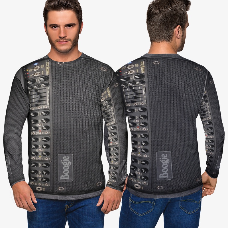 Kaos Pria Amp Design Mesa Boogie Mark V Guitar Amp Tshirt Bahan Polyester Jersey Casual Style Fashio