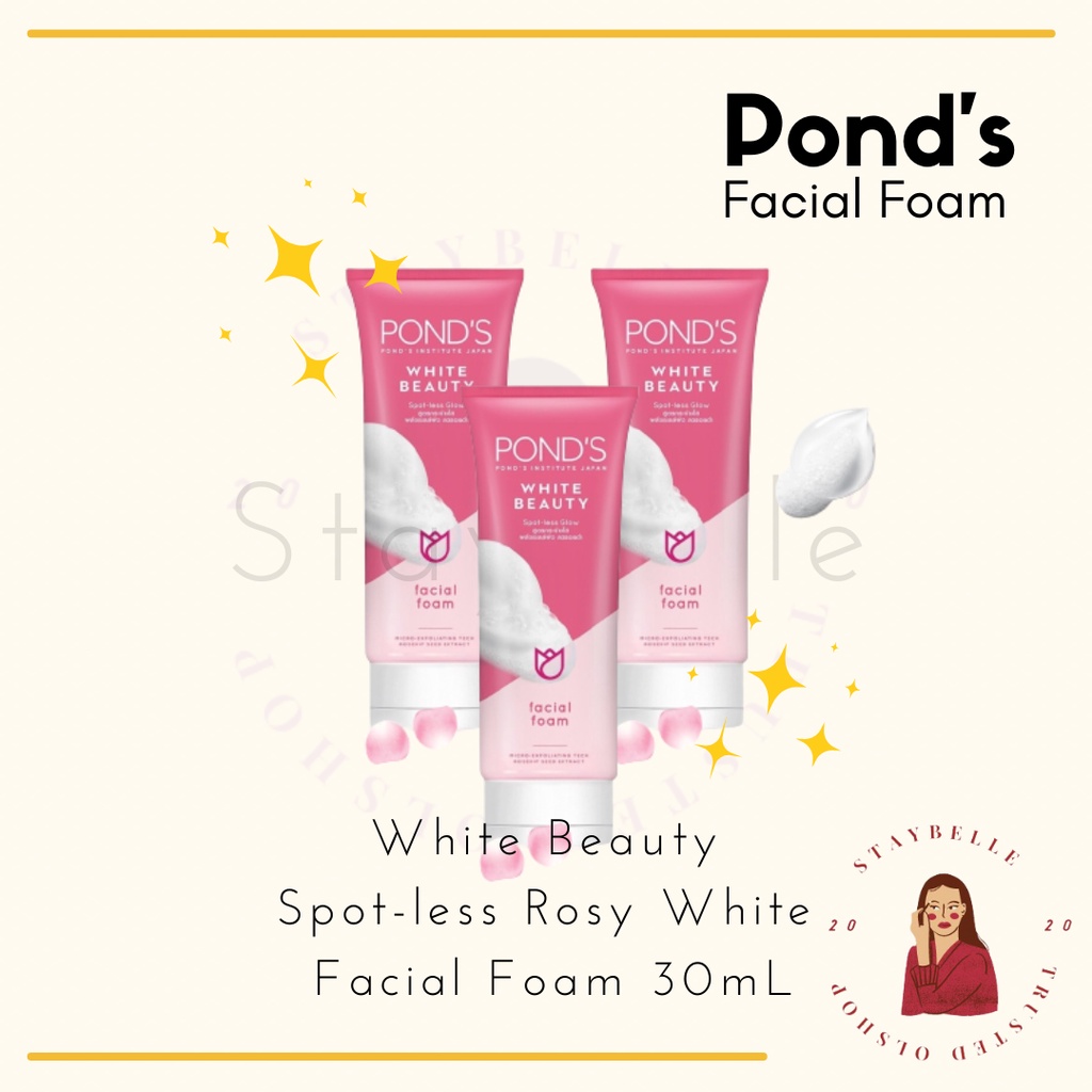 Jual Ponds White Beauty Spot-less Rosy White Facial Foam | Shopee Indonesia