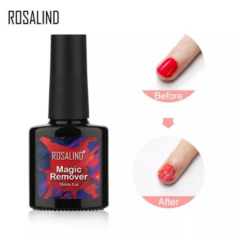 MAGIC REMOVER GEL ROSALIND 15ml Rosalind Magic Remover Penghapus Nail Gel / Remover Kutek Gel / Penghapus Kutek Gel/ remover kutek gel instant instan aseton gel