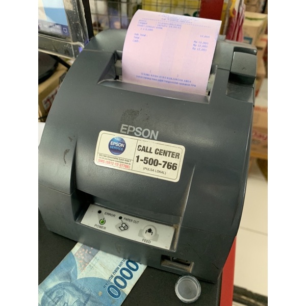 LIKE NEW- printer kasir EPSON TMU220D Lengkap bekas tidak rusak