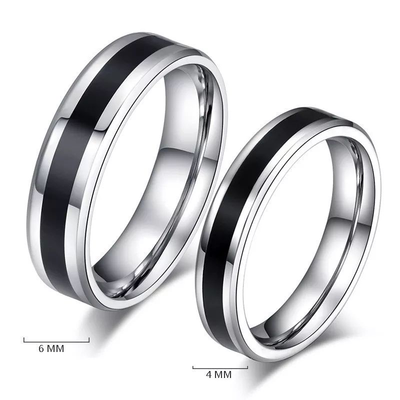 cincin list silver mini titanium asli anti karat
