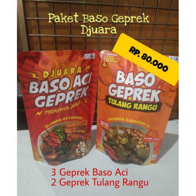 

3 Geprek Baso Aci + 2 Geprek Tulang Rangu