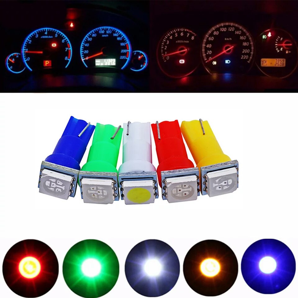 L276 | Lampu LED T5 Speedometer Lampu Speedometer COB Lampu Mobil Motor 12v DC Spidometer