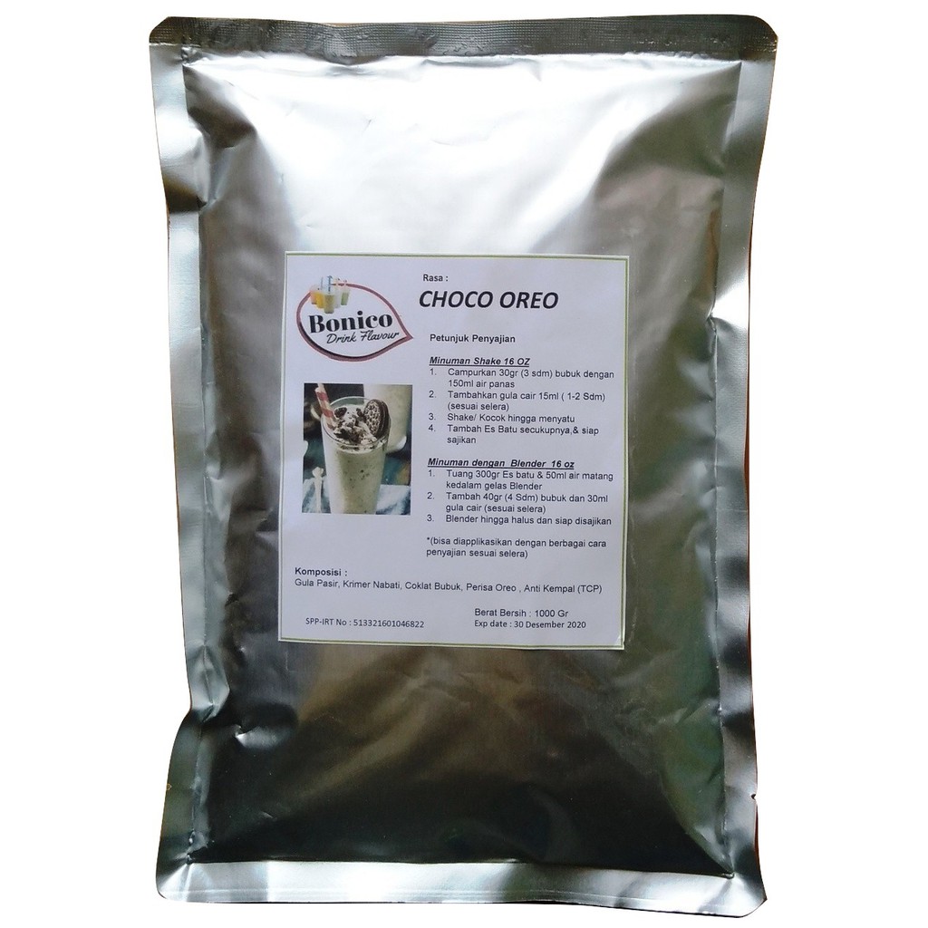 

BONICO CHOCO ORE-O powder 1kg Bubuk minuman drink ice blend smoothies milk shake COCO