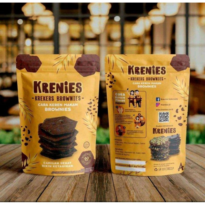 

krenies krekers brownies makanan ringan kue enak 60g