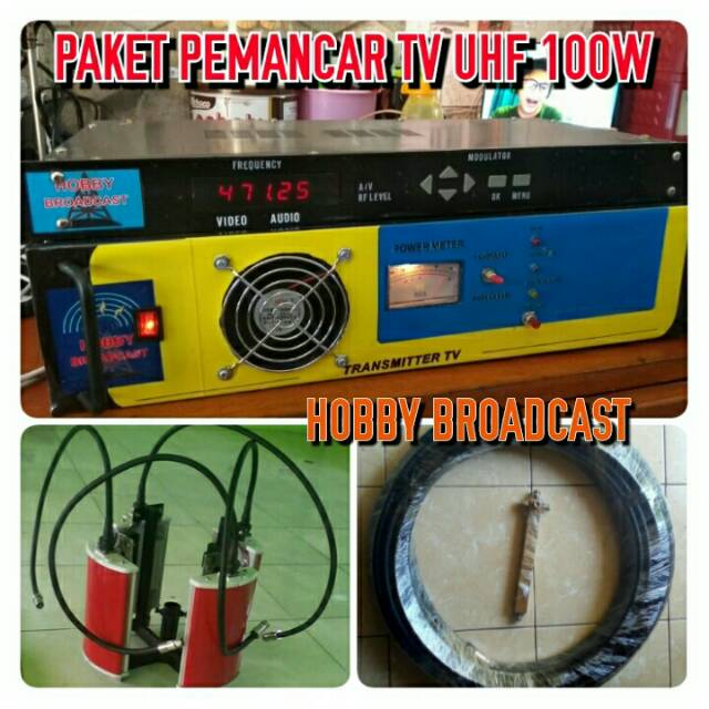 PEMANCAR TV TRANSMITTER TV UHF PLL 100 WATT SOLID STATE