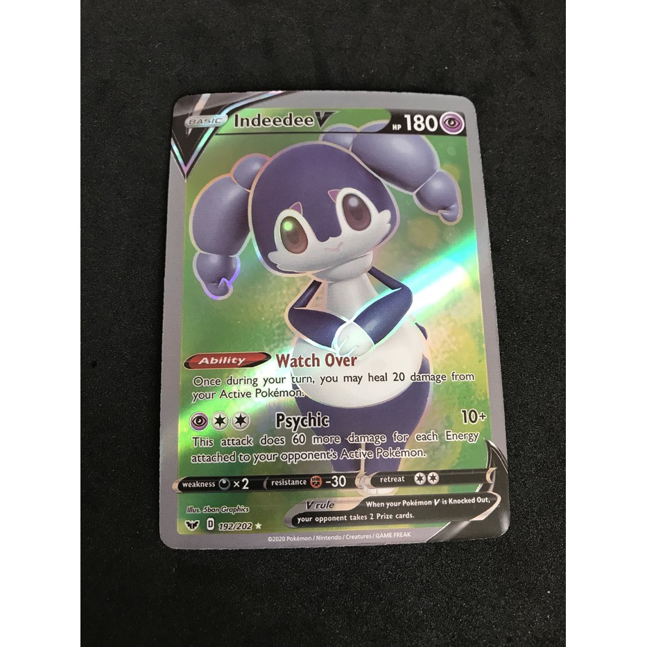 Kartu Pokemon TCG V Series Sword & Shield Basic Indeedee V