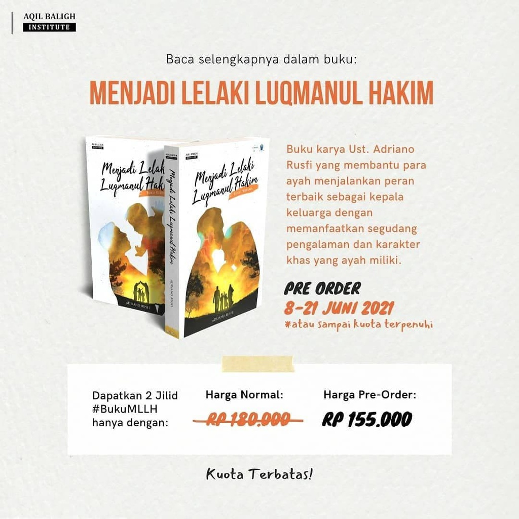READY Buku Menjadi Lelaki Luqmanul Hakim Aqil Baligh Institute / Buku Pendidikan Menjadi Ayah Murah