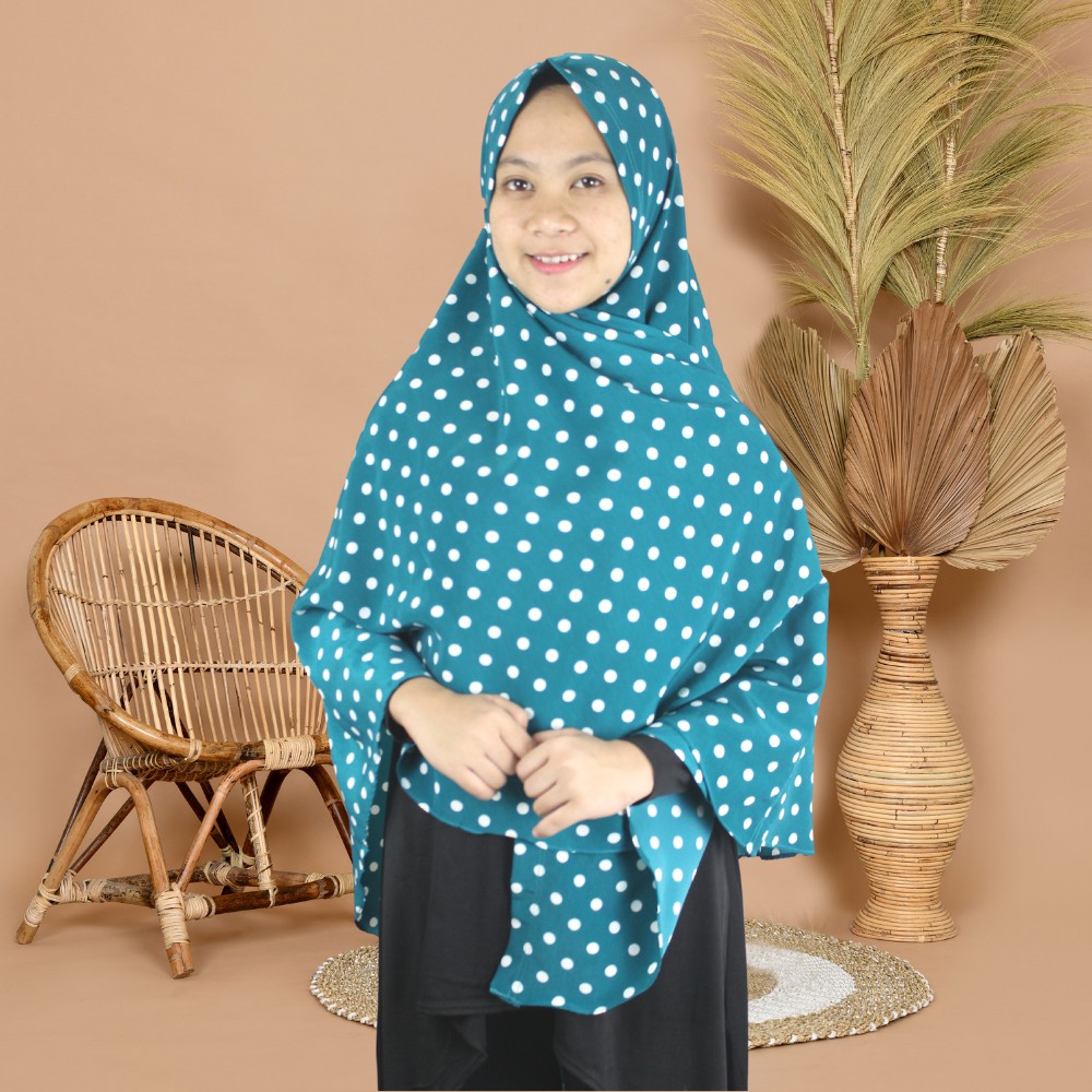 Hijab Instan Khimar Woolpeach Motif Terbaru