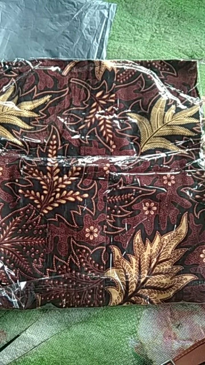 Termurah Batik Pria Asj Sa Hrb026 Kenongo Kemeja Tosca Pendek Pekalongan Padi M L Xl Sogan Tulis ::