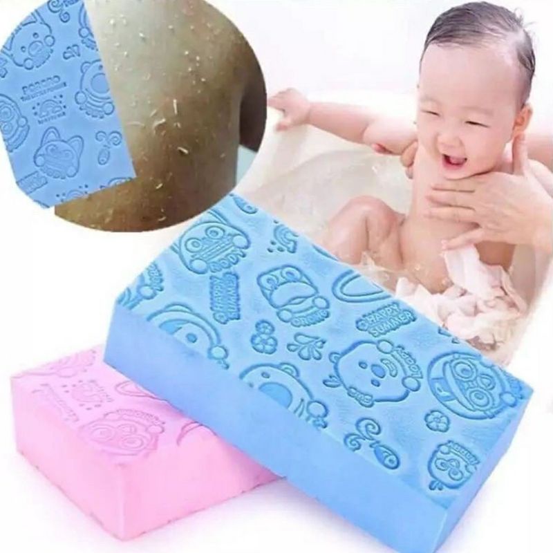 ~ PIYOSHI08 ~ Pembersih Daki Spons Mandi Pengangkat Kotoran Kulit Badan Baby Bath PR63