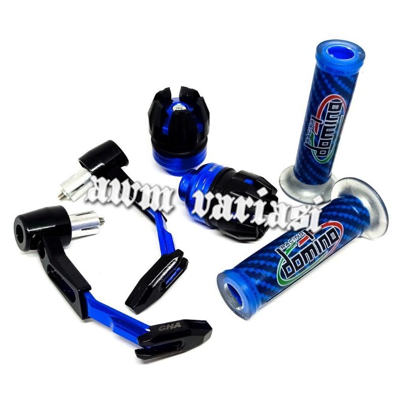 Paket 3in1 Proguard Robot + Handgrip Domino Carbon + Jalu As Naga Universal Untuk Semua Jenis Motor