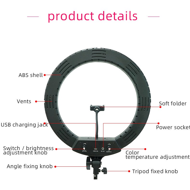 RINGLIGHT LED LAMPU 26CM, 33CM LAMPU MAKE UP, VLOG, SELFIE, Lampu RingLinght