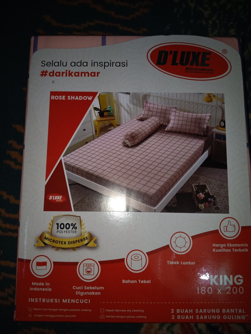 Kintakun Isthana - Sprei Kintakun Dluxe 180x200 - Rainbow 2/travis/stella/rose Shadow