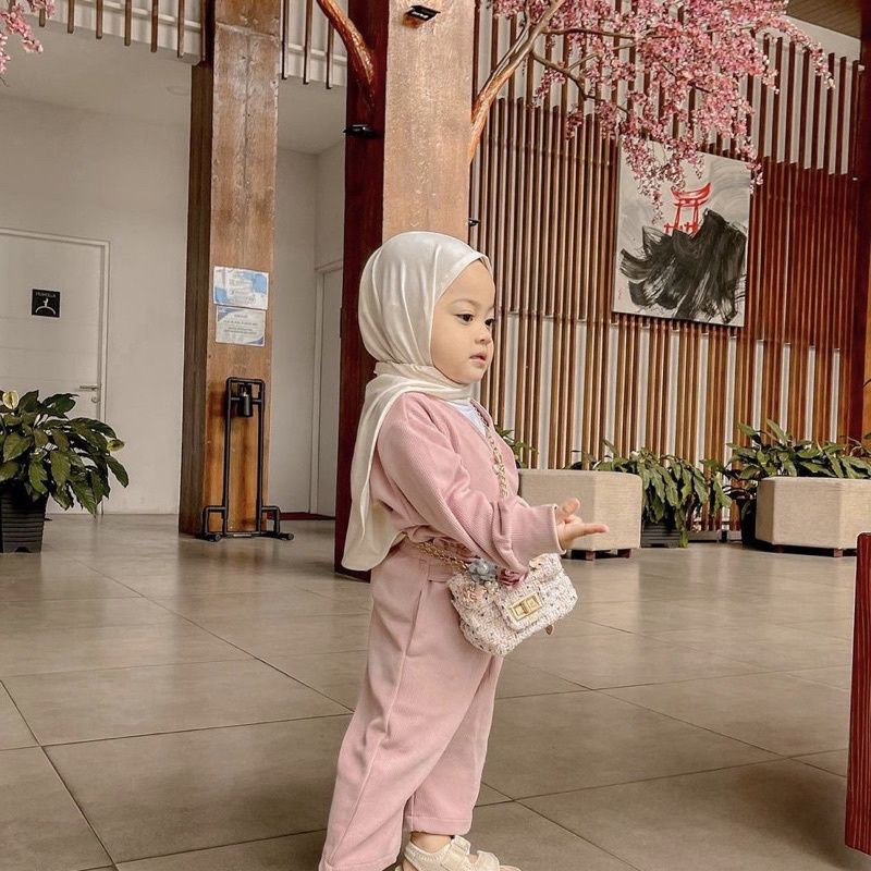 Pashtan Anak Camila /segi tiga instan anak/ Pashmina Instan Anak jersey 1-6 tahun