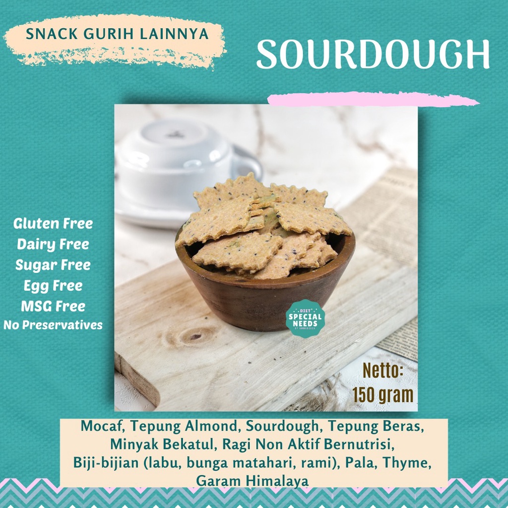 

Sourdough Cookies - NO Gluten Sugar Casein Egg - Diet Special Needs
