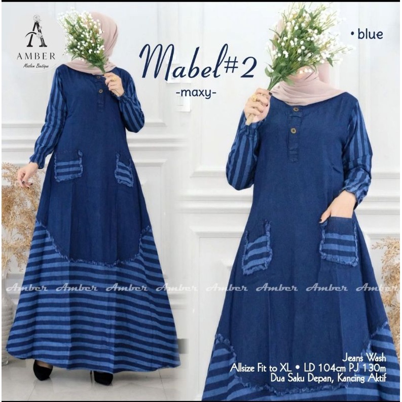 GAMIS JEANS TERBARU 2022 UNTUK WANITA MUSLIMAH DEWASA  BAJU MAXY  KEKINIAN  MODIS DAN TERPOPULER DEN