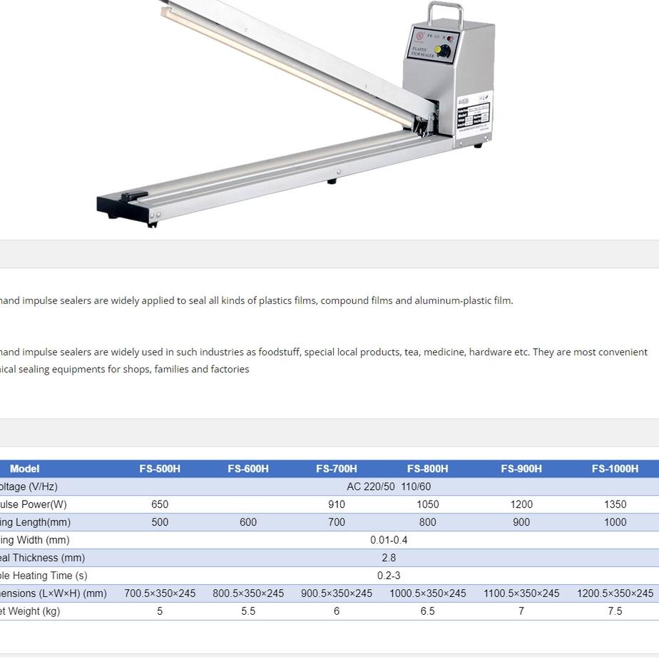 Belanja hemat--Hand Impulse Sealer Panjang Mesin Press Perekat Plastik Cocok untuk Laundry