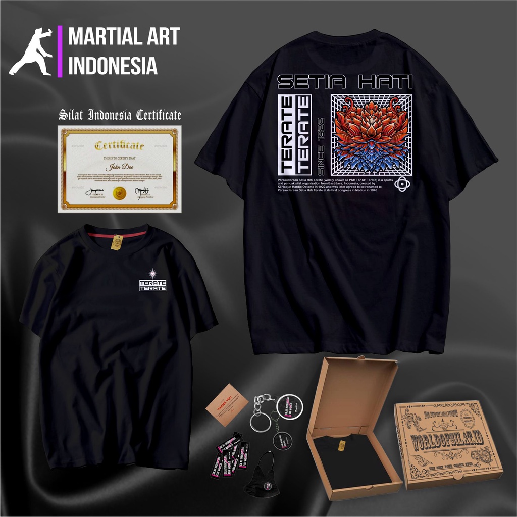 KAOS SETIA HATI TERATE DISTRO PASHTER PUNKSHTER KAOS PSHT RAJA TEGA TERATE KODE LOTUS22