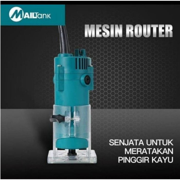 SATU SET MAILTANK SH-134 dan SH-121 ROUTER DAN MATA ROUTER 6mm Free Mata Routher 12pcs Untuk Kayu 350Watt