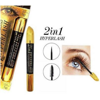 * NCC * Salsa Hyperlash Maskara Plus Eyeliner 2 in1 Hitam Mascara Eye Liner Kuas