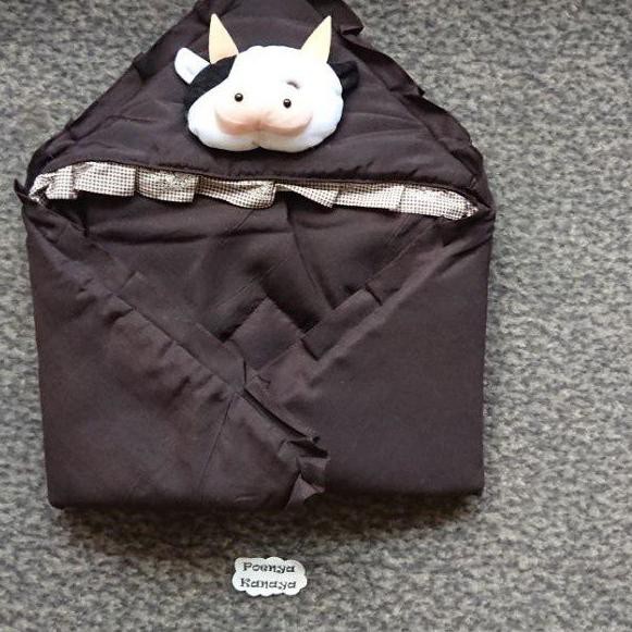 SHOPEE MARET AK20 Selimut Topi Bayi Hangat Gambar Karakter Sapi Abemy ♗