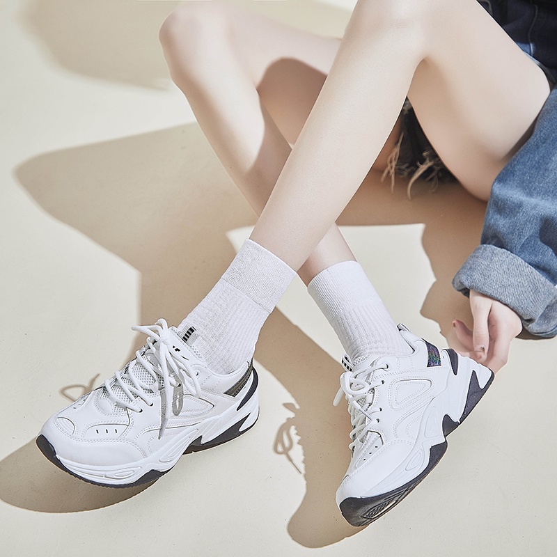 DENDEN.ID Sepatu Sneaker Putih Wanita Sepatu Casual Fashion Korea Olahraga Import