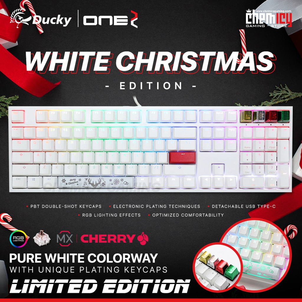 Ducky One 2 RGB White Christmas Edition Mechanical Gaming Keyboard