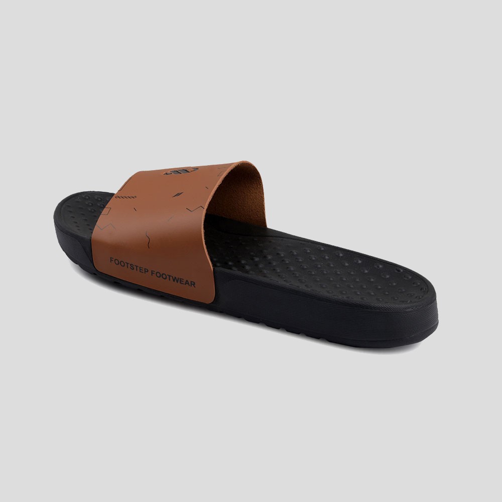 AUDI BROWN |ManNeedMe x FSTP| Sandal Slop Pria - Sendal Slip On / Slide Pria Ringan