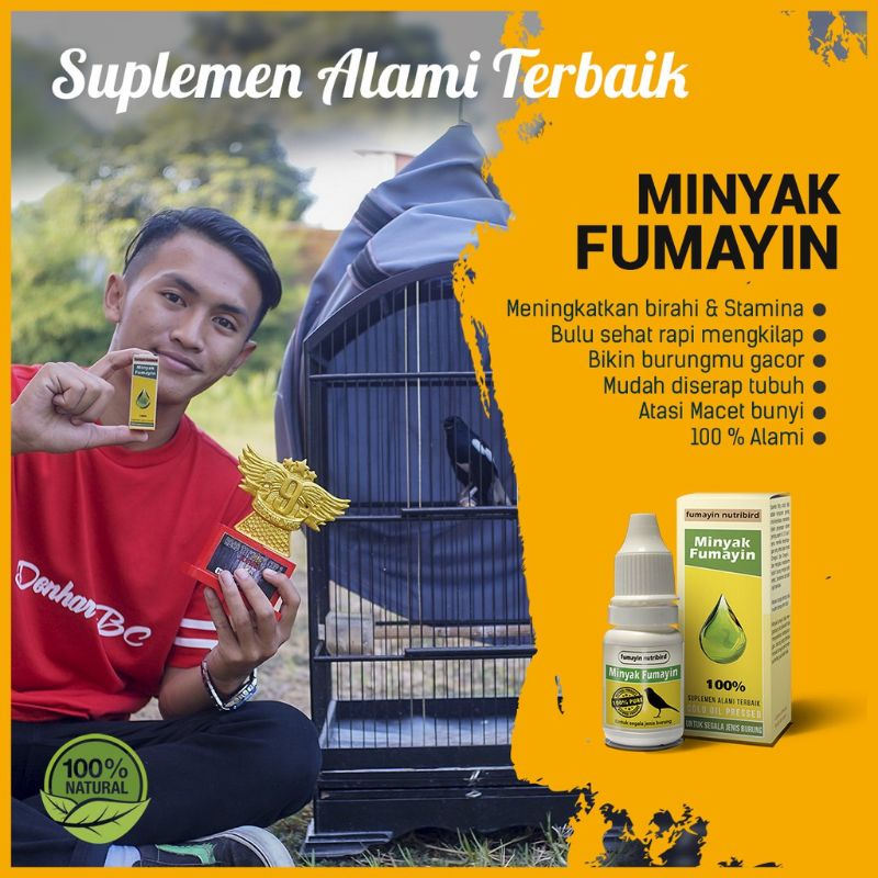 Penggacor burung minyak fumayin - suplemen herbal burung