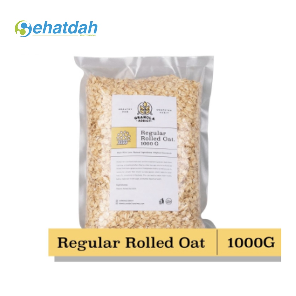 Granola Addict Regular Rolled Oat 1 Kg (Gandum Utuh)