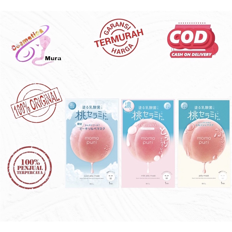 momo puri sheet mask ~ masker tissue momopuri gel jepang ~ masker gel momo puri