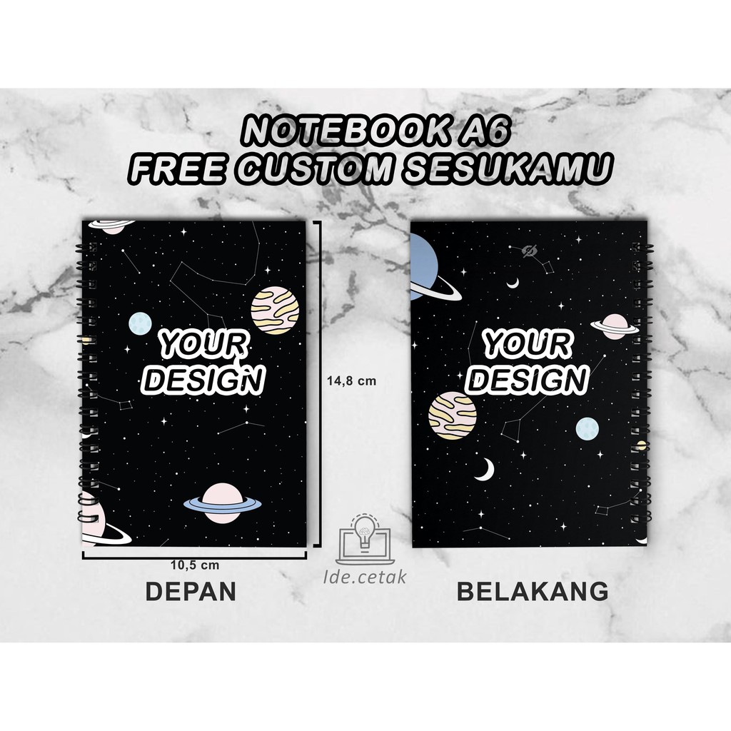 

Notebook Spiral A6 custom 50 lembar | free request | gambar sendiri