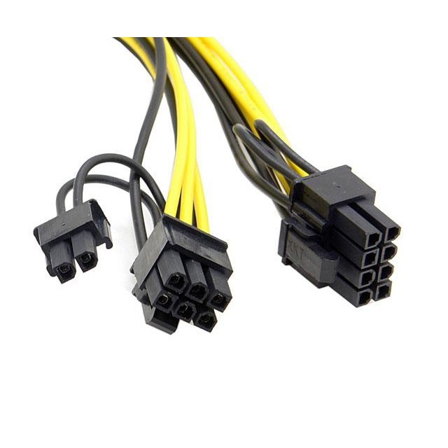 PCIe 6-Pin To Dual 8-Pin 6 2 Video Card Power Adapter Kable