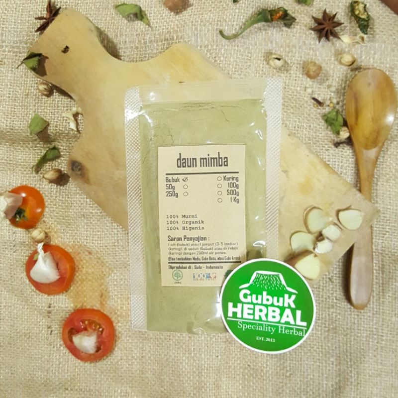 

DAUN MIMBA/MIMBO BUBUK 100 GRAM - Azadirachta Indica - MURNI - JSR - REMPAH - PREMIUM QUALITY