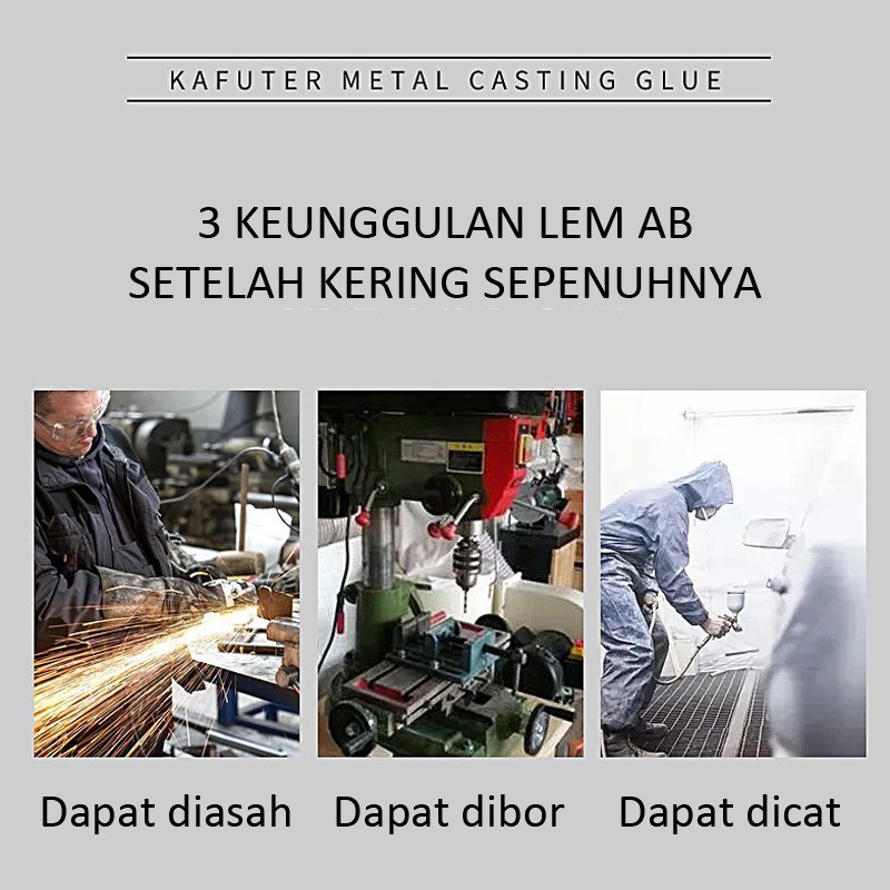 [BISA COD] Kafuter Lem Super Kuat A + B Untuk Reparasi Metal / Baja / Radiator / Kebocoran Air / Lem besi [BARU]