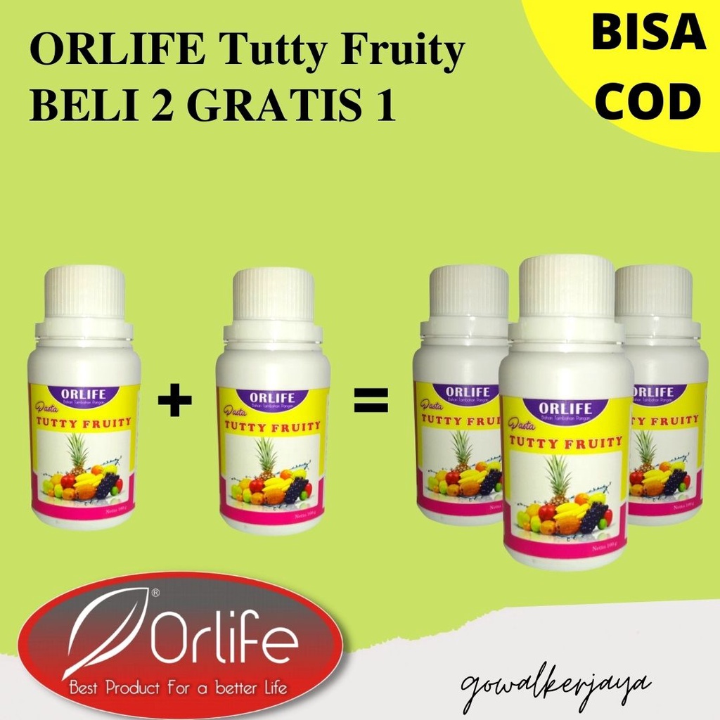 

PROMO MENJELANG HARI RAYA Orlife BELI 2 GRATIS 1 [gowalkerjaya]✅ Perisa Pasta ORLIFE TUTTY FRUTY untuk perisa TUTI FRUTI / AICE TUTTY FRUTTY | Permen Karet Bubble Gum Orlife 100ml / 1000GR Perisa es , Perisa Makanan Pasta Cair Kental Halal TERMURAH