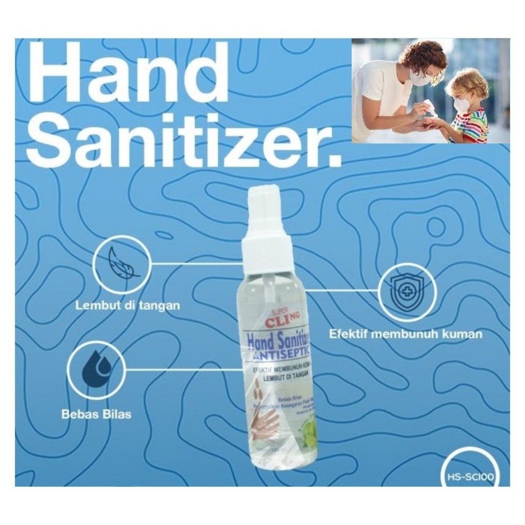 Hand Sanitizer Serbaguna Super Cling Pencusi Tangan Anti Kuman 500ml 114101