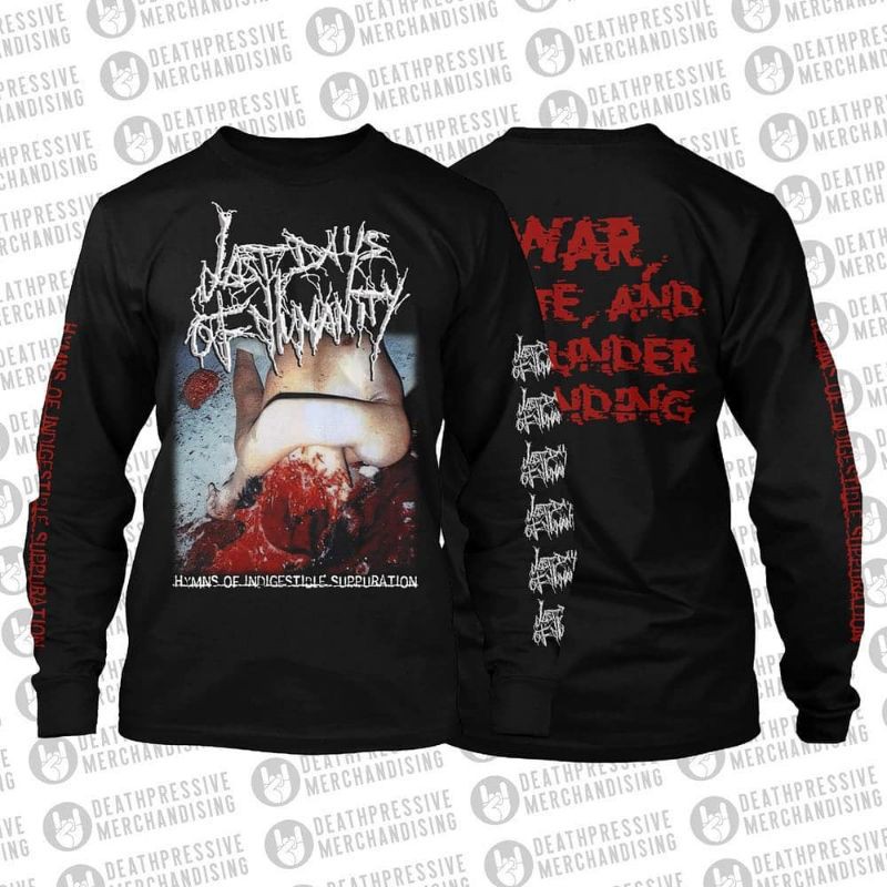 LAST DAYS OF HUMANITY  hymns kaos metal tangan panjang hitam - Longsleeve original