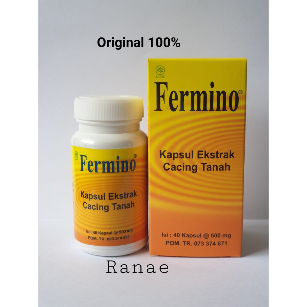 Fermino (Kapsul Ekstrak Cacing Tanah) 40 Kapsul - Obat Tifus / Tipes